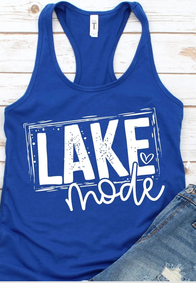 Lake Mode Racerback Bella Canvas Tank Lake Mode Racerback Bella Canvas Tank