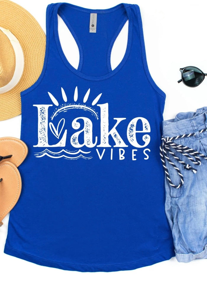 Lake Vibes Racerback Bella Canvas Tank Lake Vibes Racerback Bella Canvas Tank