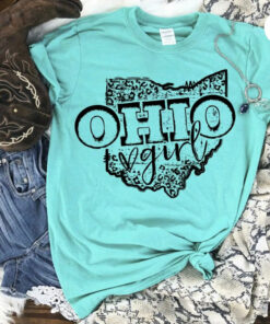Ohio Girl Leopard Bella Canvas T-shirt Ohio Girl Leopard Bella Canvas T-shirt