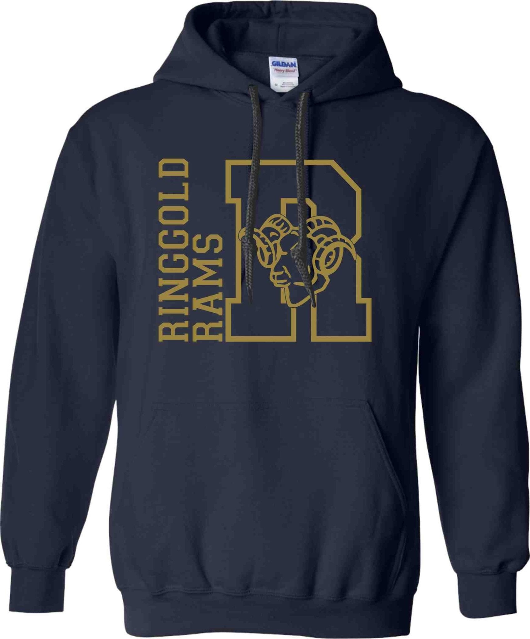 Ringgold Rams Block Square Pull Over Hooded Sweatshirt Ringgold Rams Block Square Pull Over Hooded Sweatshirt