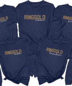 Ringgold Rams, Mom, Cheer, Football, Baseball, Soccer, Hockey, – YOUR CHOICE Block Script Glitter Long Sleeve T-Shirt