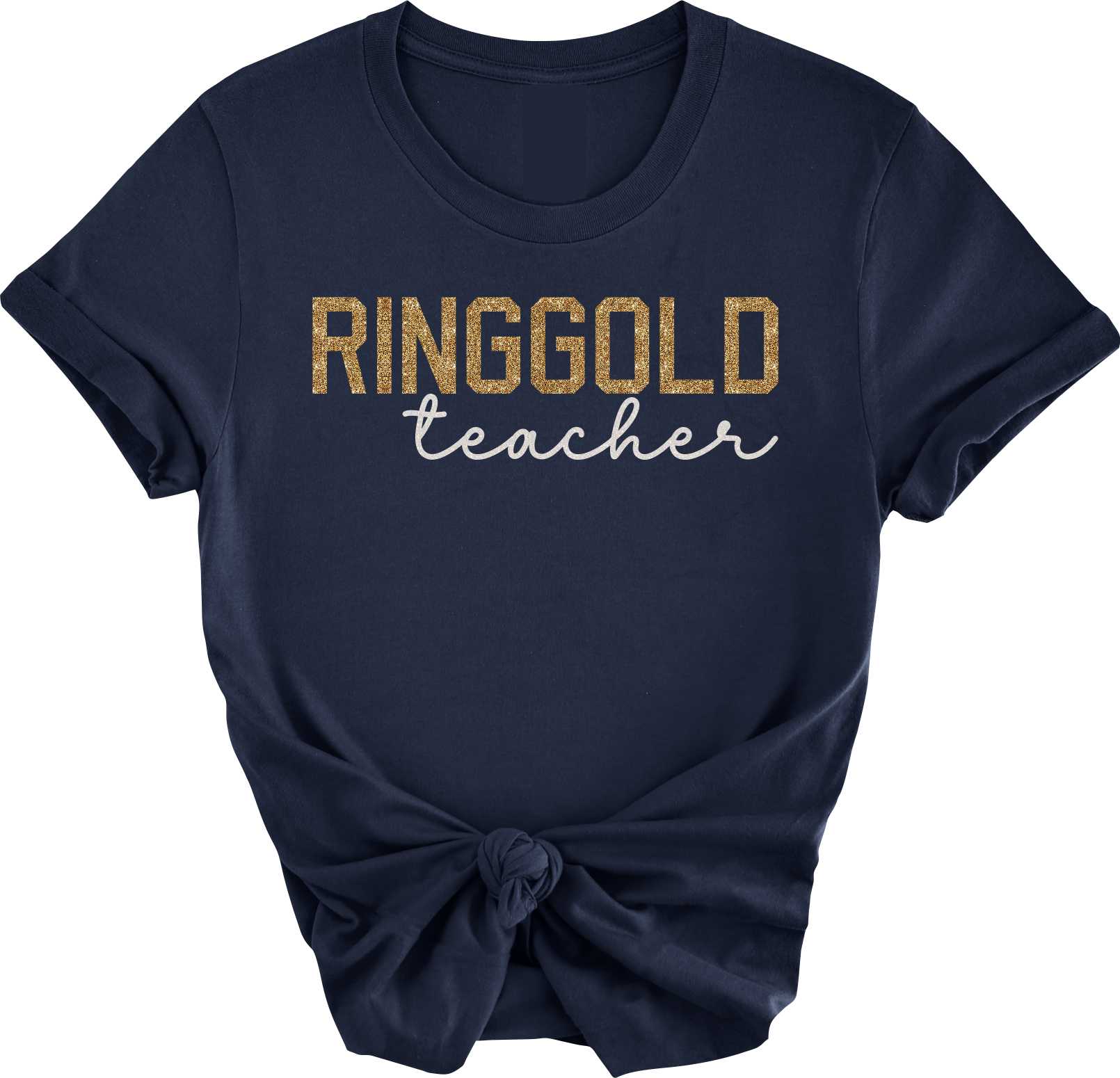 Ringgold Teacher, Block Script Glitter T-Shirt Ringgold Teacher, Block Script Glitter T-Shirt