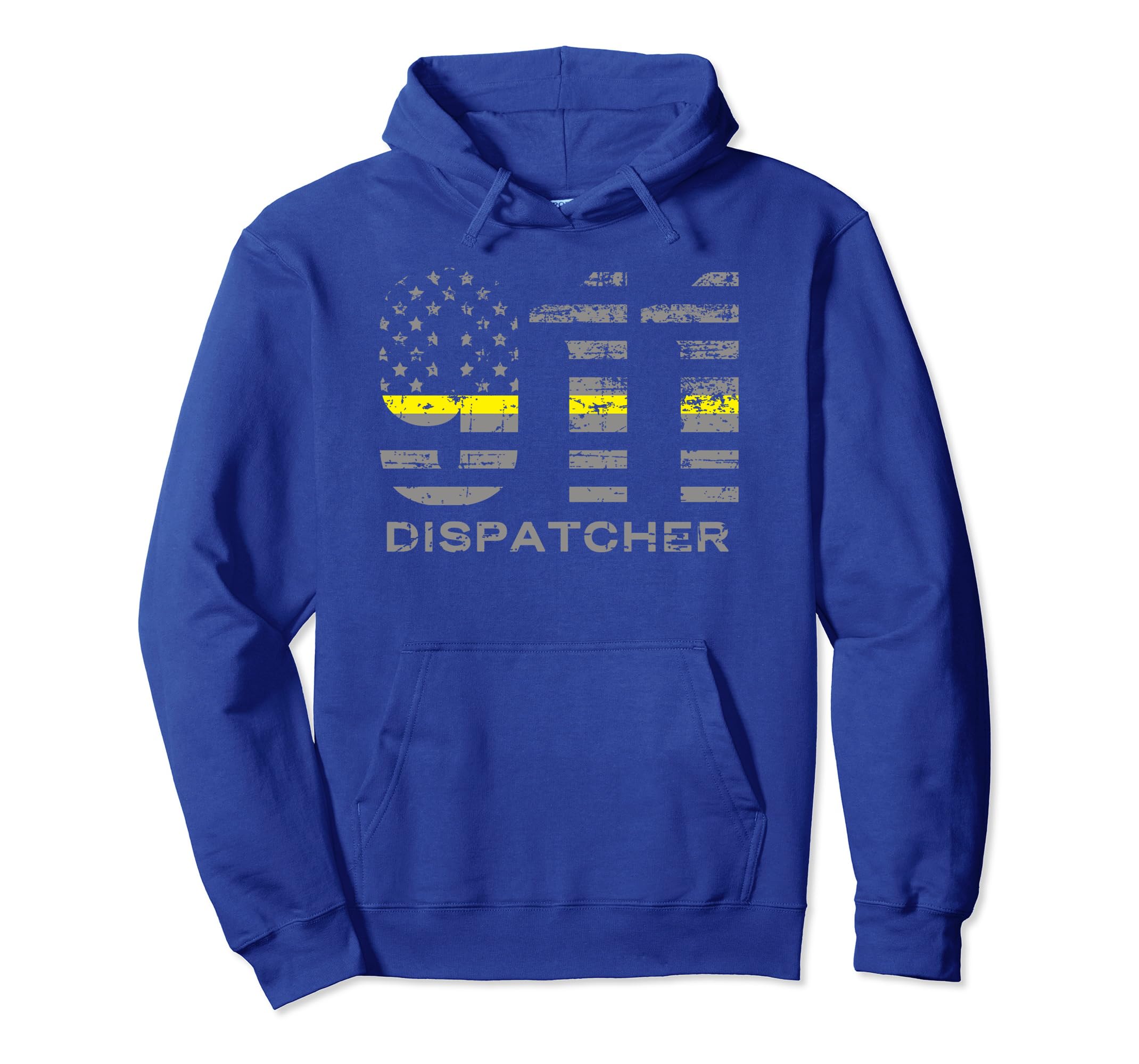 911 Dispatcher Thin Gold Line Flag Hoodie 911 Dispatcher Thin Gold Line Flag Hoodie