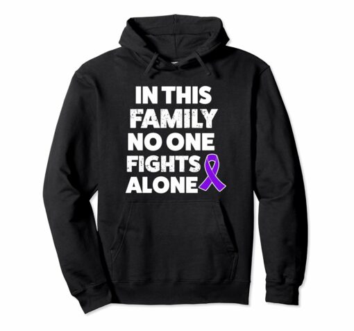 Alzheimers Disease Hoodie Sweater Family Support Purple