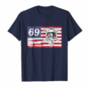 American Flag Ronnie 69 Motocross Uncle Tee Shirt