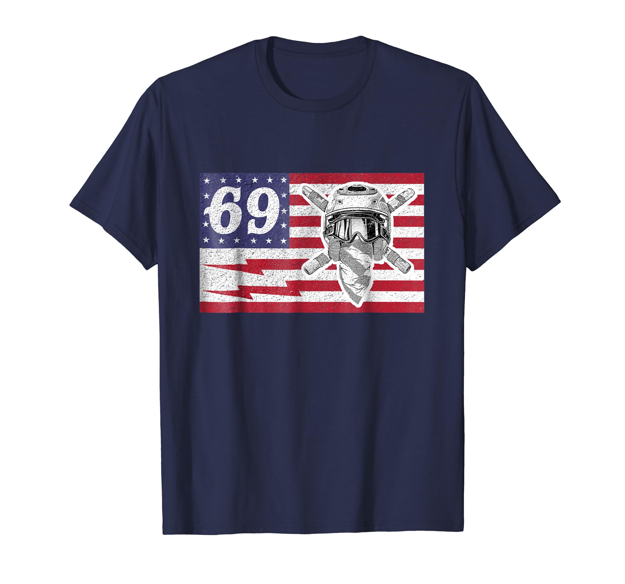 American Flag Ronnie 69 Motocross Uncle Tee Shirt American Flag Ronnie 69 Motocross Uncle Tee Shirt