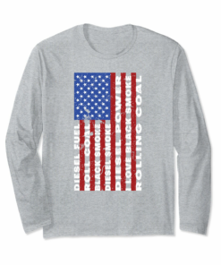 American Flag Usa Roll Coal Truck Long Sleeve Diesel Power American Flag Usa Roll Coal Truck Long Sleeve Diesel Power