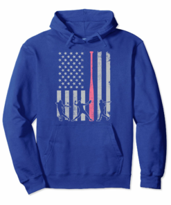 American Flag Vintage Softball Hoodie American Flag Vintage Softball Hoodie