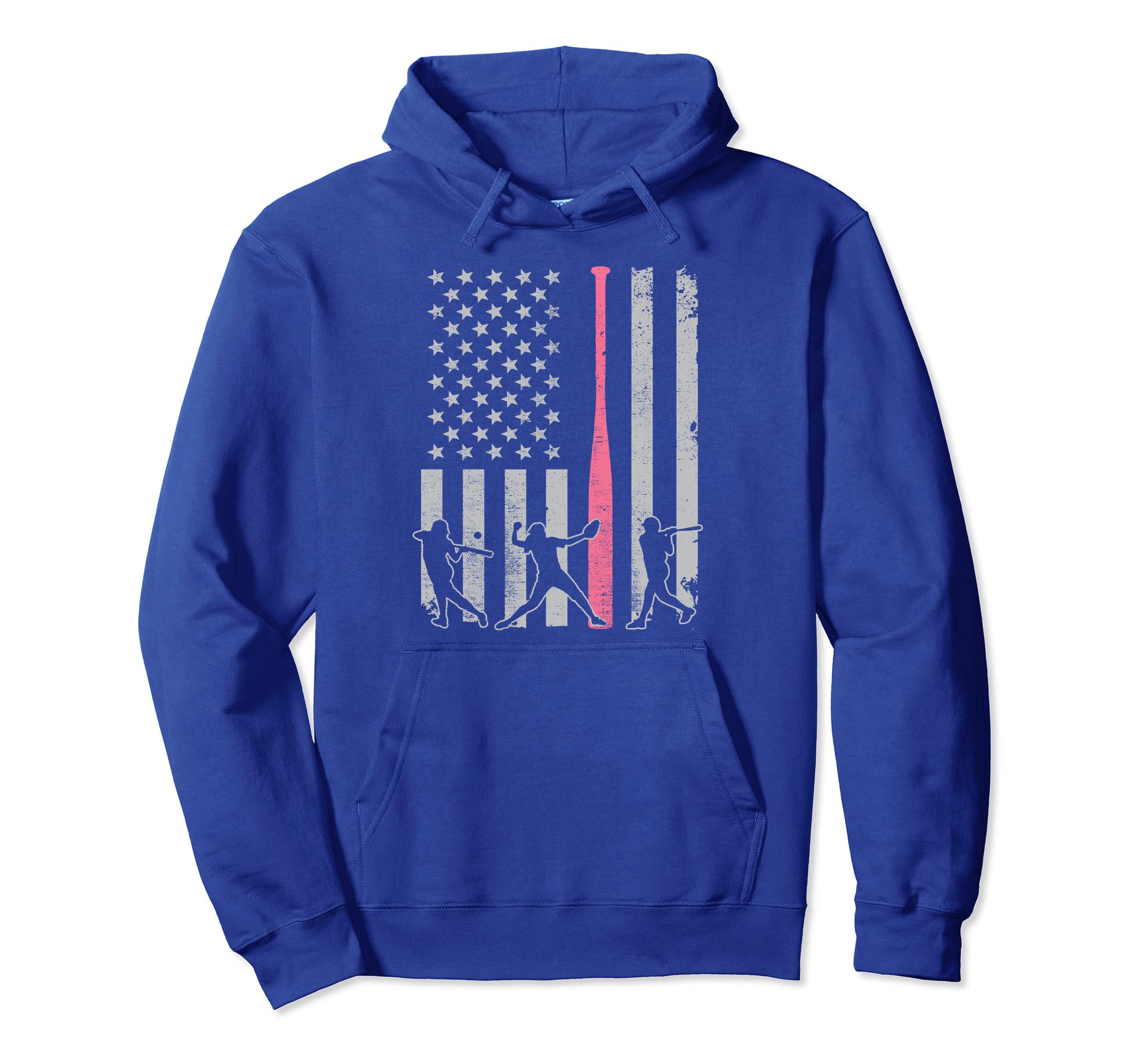 American Flag Vintage Softball Hoodie American Flag Vintage Softball Hoodie