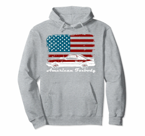 American Foxbody Muscle Car 50l Car Enthusiast Flag Hoodie