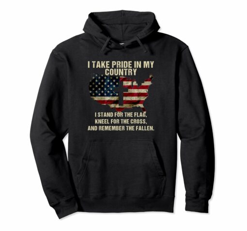 American Pride Patriotic American Flag Pullover Hoodie