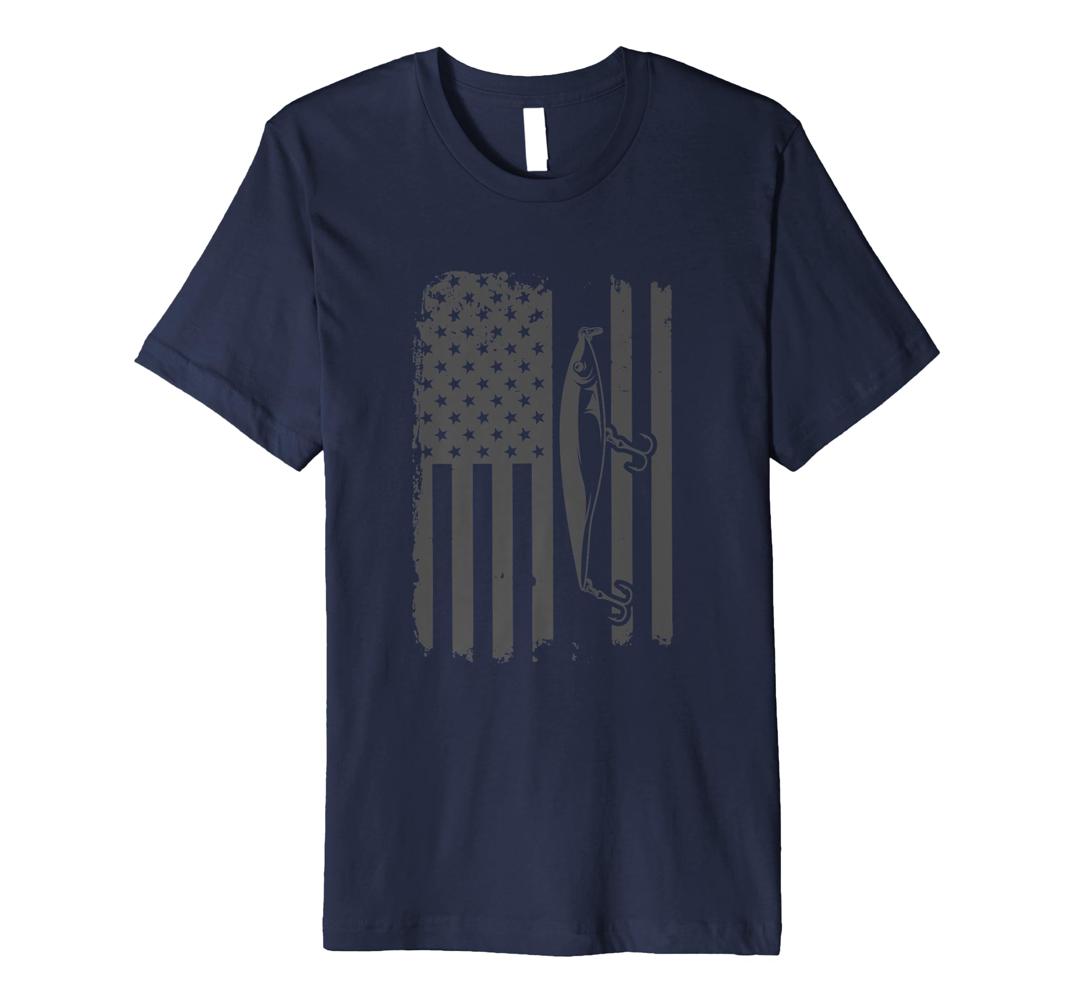 Angler Patriotic T Shirt Minnow Fishing Lure American Flag Angler Patriotic T Shirt Minnow Fishing Lure American Flag