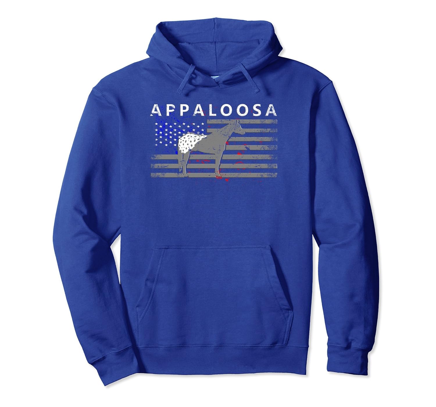 Appaloosa Horse Hoodie With American Flag Appaloosa Horse Hoodie With American Flag