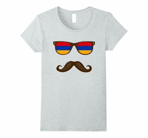 Armenian Flag Sunglasses Moustaches T Shirt Armenia Shirt
