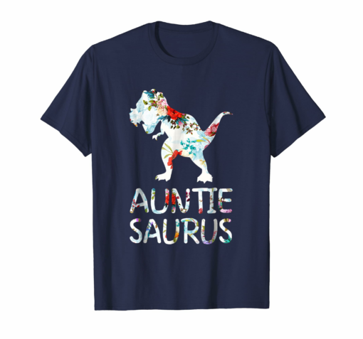 Auntie Saurus T Shirt Matching Dinosaur Family Gift For Aunt