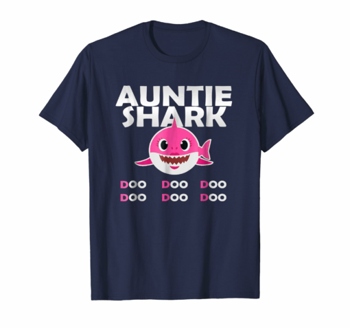 Auntie Shark T Shirt Doo Doo Doo Family Gift T Shirt