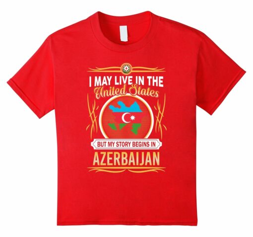 Azerbaijan United States T Shirt Black