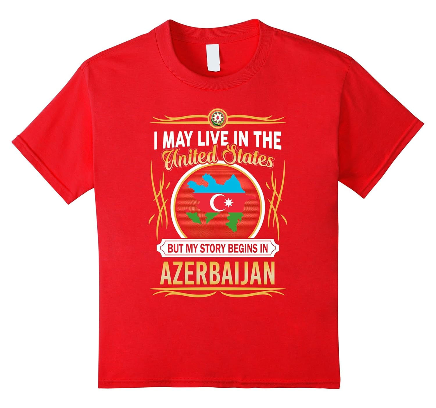 Azerbaijan United States T Shirt Black Azerbaijan United States T Shirt Black