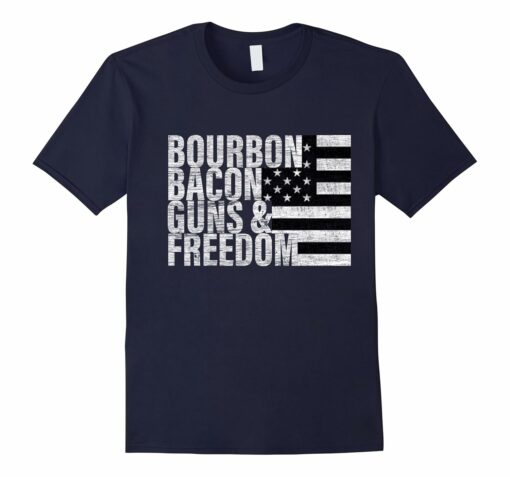 Bourbon Bacon Freedom T Shirt Heather