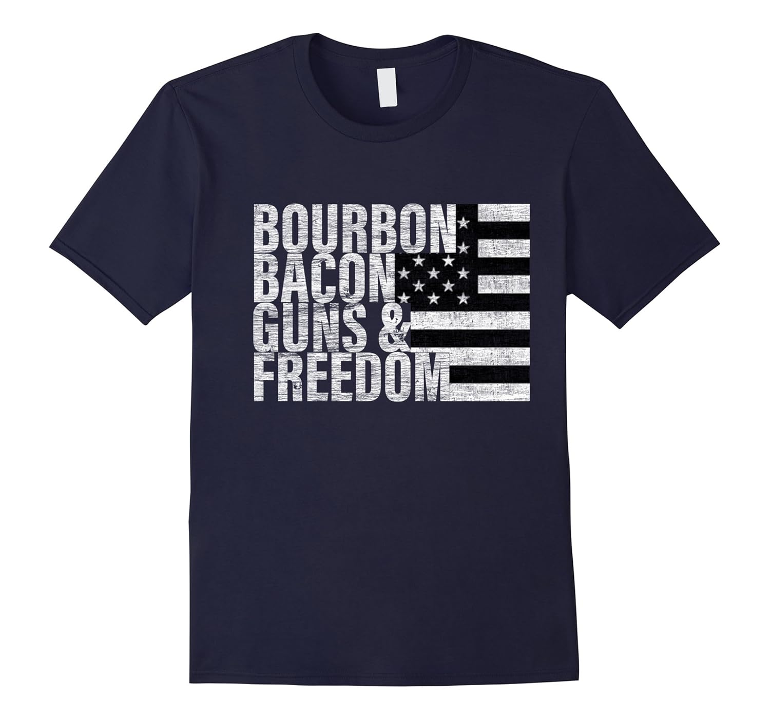 Bourbon Bacon Freedom T Shirt Heather Bourbon Bacon Freedom T Shirt Heather