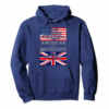 British Roots American Flag Proud Vintage Sweat Shirt
