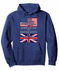 British Roots American Flag Proud Vintage Sweat Shirt British Roots American Flag Proud Vintage Sweat Shirt