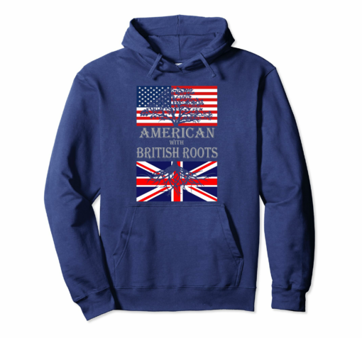 British Roots American Flag Proud Vintage Sweat Shirt