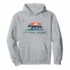 California Republic Hoodie With Ocean Sunset Bear Flag