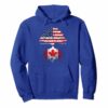 Canadian Roots American Grown Canada Flag Hoodie Sweatshirt