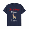 Christmas Pajama Llama Cute T Shirt For Family Matching Pjs
