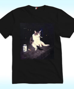 Cigarette Smoking Cat Shirt, Stupid Brainrot Cigarette Smoking Cat Shirt, Stupid Brainrot