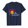 Colorado Shirt With Flag Themed Mountain Scenery