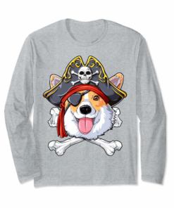 Corgi Pirate T Shirt Jolly Roger Flag Skull And Crossbones Corgi Pirate T Shirt Jolly Roger Flag Skull And Crossbones