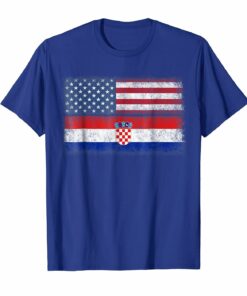 Croatian American Flag T Shirt Croatia Pride Hrvatska Usa Croatian American Flag T Shirt Croatia Pride Hrvatska Usa