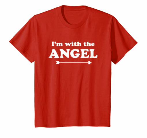 Cute Halloween Im With The Angel Couple Shirt Family Costum