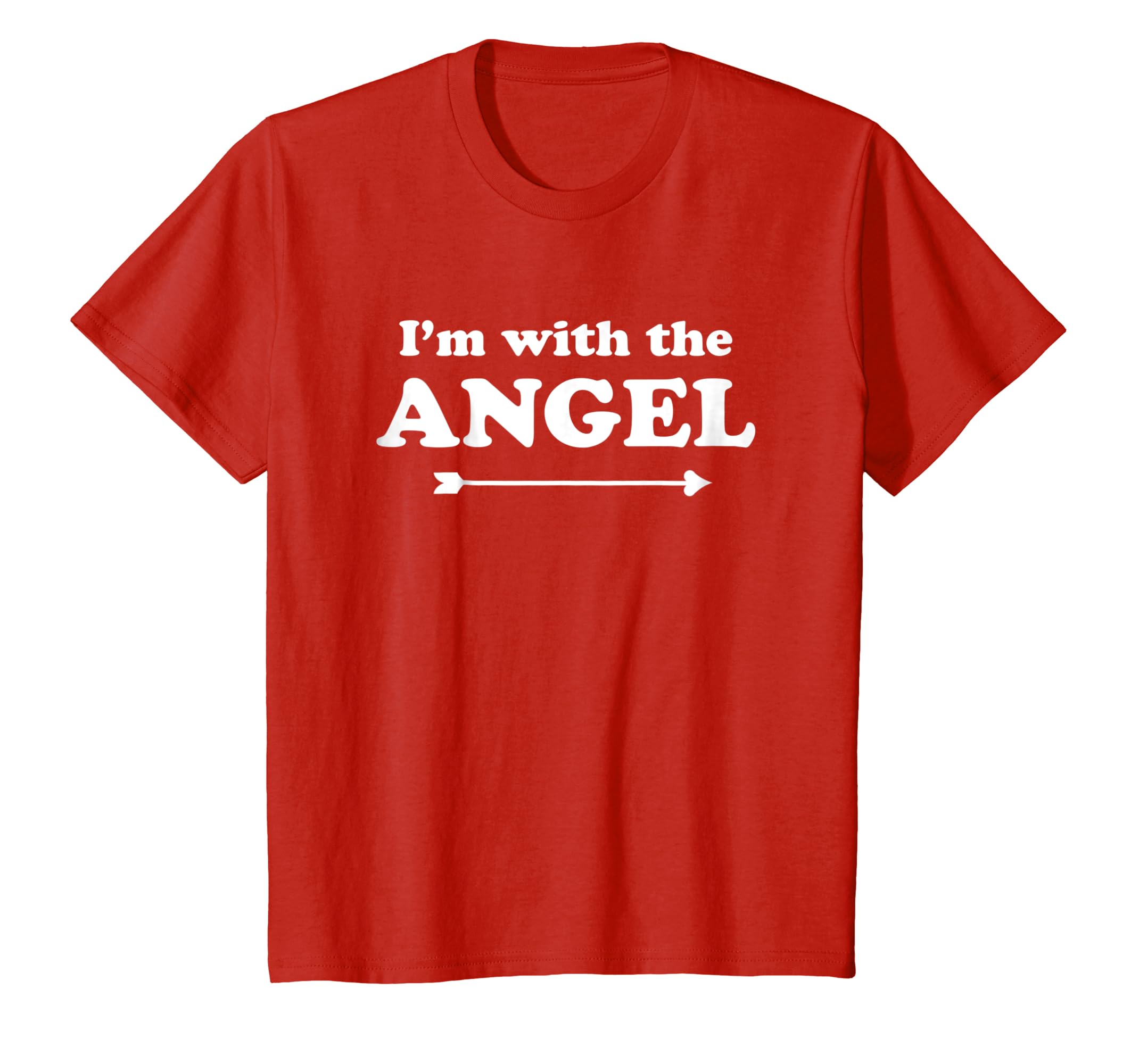 Cute Halloween Im With The Angel Couple Shirt Family Costum Cute Halloween Im With The Angel Couple Shirt Family Costum