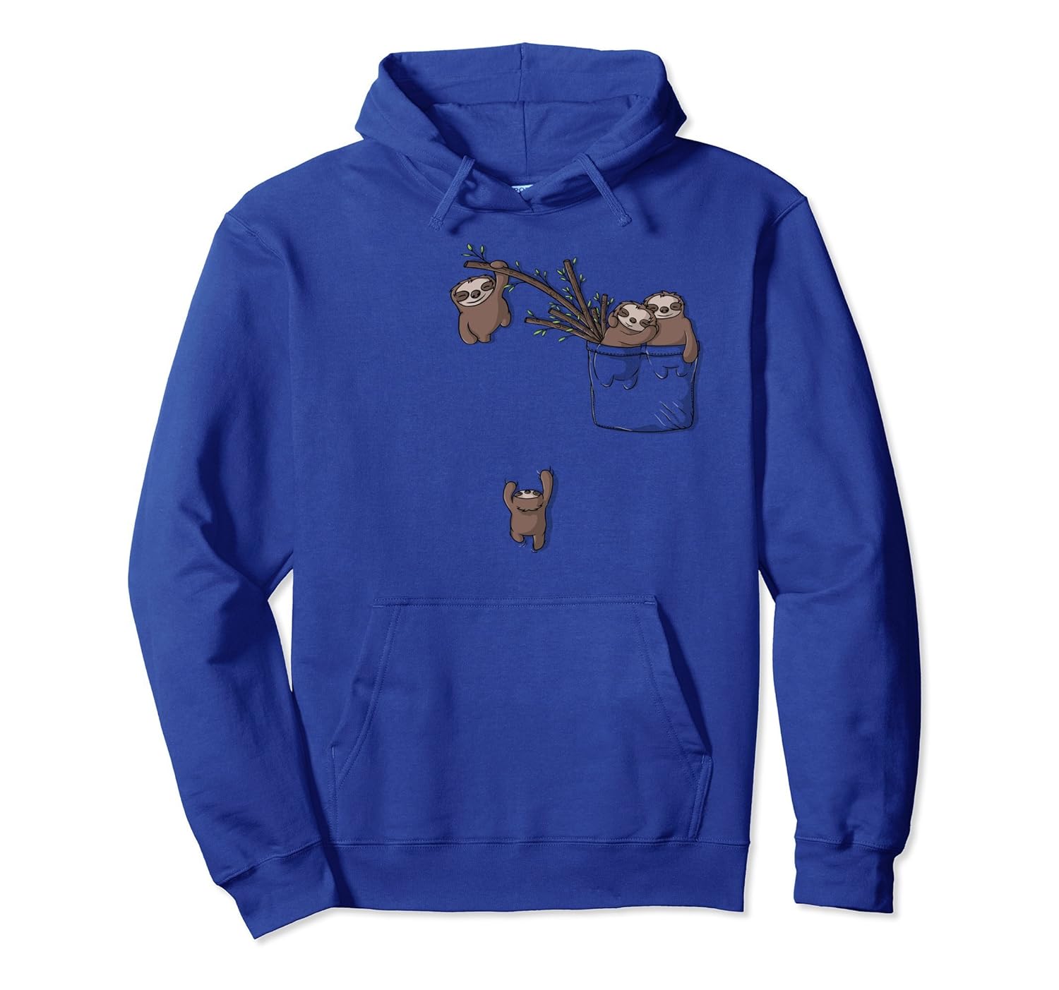 Cute Sloth Family Playing Hanging Out In Pocket Hoodie Cute Sloth Family Playing Hanging Out In Pocket Hoodie