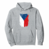 Czech Republic Flag Hoodie Distressed Vintage