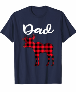 Dad Moose Plaid T Shirt Christmas Pajama Family Matching Dad Moose Plaid T Shirt Christmas Pajama Family Matching
