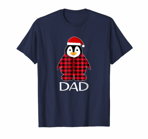 Dad Penguin Pajamas Ugly Family Christmas Season Tshirt