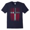 Danish American Flag T Shirt Denmark