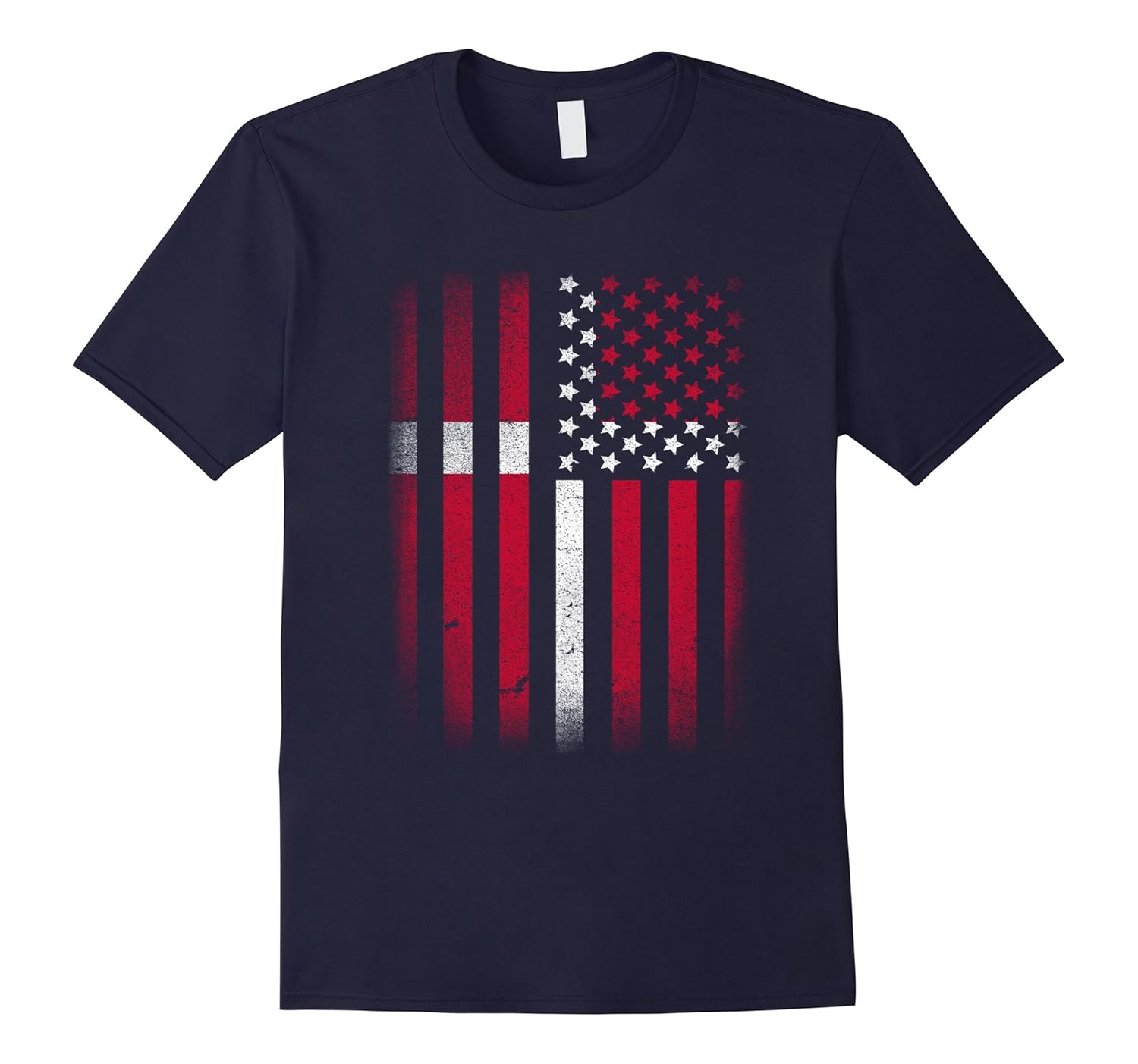 Danish American Flag T Shirt Denmark Danish American Flag T Shirt Denmark