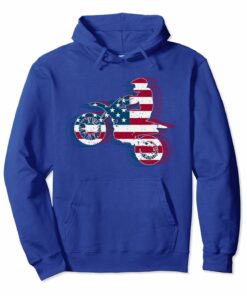 Dirt Bike Hoodie Motocross American Flag Boys Gift Dirt Bike Hoodie Motocross American Flag Boys Gift