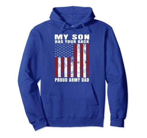 Distressed Usa American Flag Proud Army Dad Hoodie
