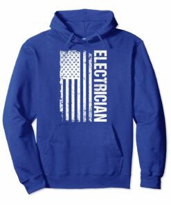 Electrician American Flag Gift Pullover Hoodie Electrician American Flag Gift Pullover Hoodie