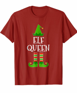 Elf Queen Matching Family Group Christmas T Shirt Elf Queen Matching Family Group Christmas T Shirt
