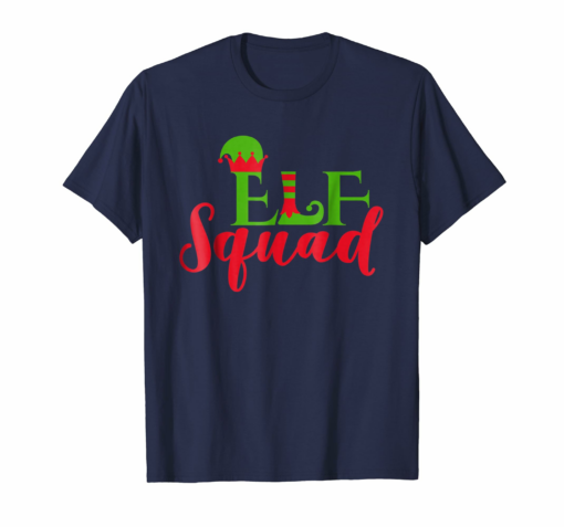 Elf Squad Funny Christmas Gift T Shirt Family Matching Shirt