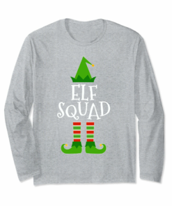 Elf Squad Matching Family Christmas Long Sleeve T Shirt Elf Squad Matching Family Christmas Long Sleeve T Shirt