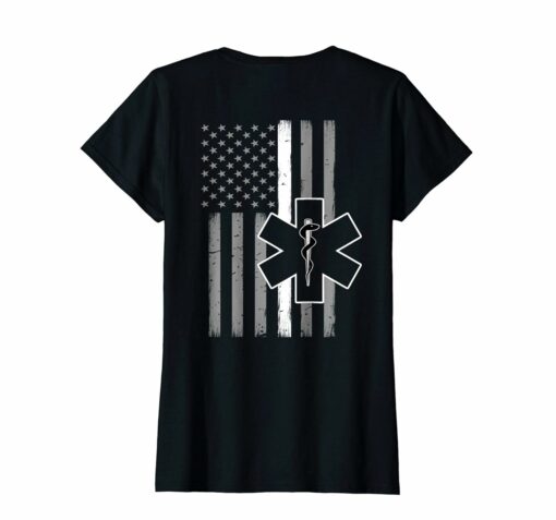 Emt Thin White Line Flag Medical T Shirt
