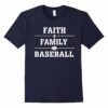 Faith Family Baseball T Shirt Black